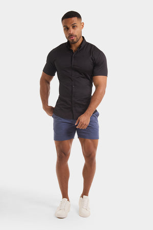Muscle Fit Short Sleeve Signature Shirt in Black - TAILORED ATHLETE - ROW