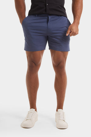 Muscle Fit Chino Shorts - Shorter Length 4-Pack - TAILORED ATHLETE - ROW