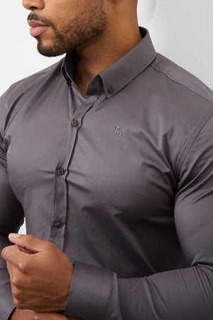 Muscle Fit Signature Shirt 2.0 in Grey - TAILORED ATHLETE - ROW