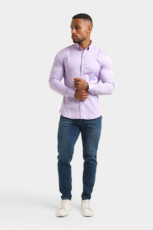 Muscle Fit Signature Shirt in Lilac - TAILORED ATHLETE - ROW