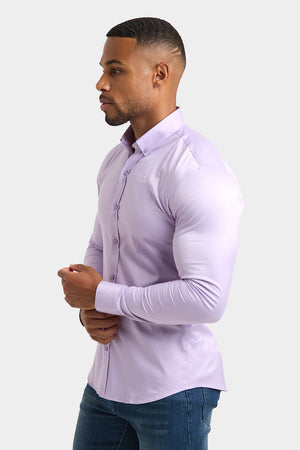 Muscle Fit Signature Shirt in Lilac - TAILORED ATHLETE - ROW