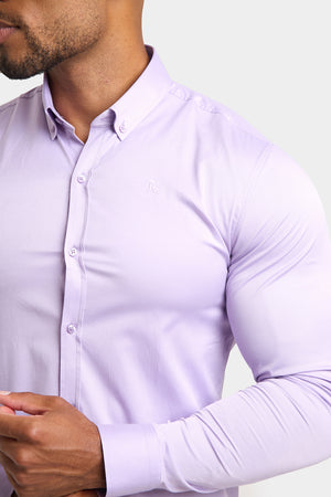 Muscle Fit Signature Shirt in Lilac - TAILORED ATHLETE - ROW