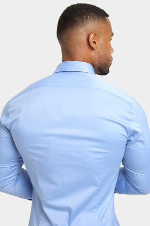 Muscle Fit Signature Shirt in Mid Blue - TAILORED ATHLETE - ROW