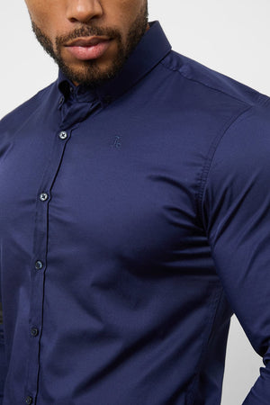 Muscle Fit Signature Shirt 2.0 in French Navy - TAILORED ATHLETE - ROW