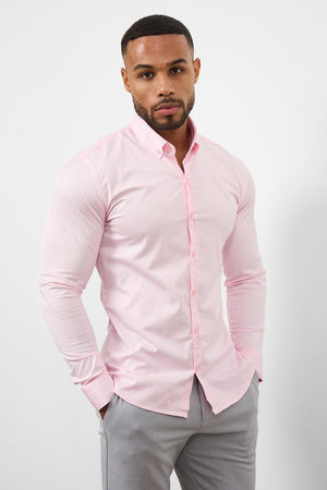 Muscle Fit Signature Shirt 2.0 in Pink - TAILORED ATHLETE - ROW