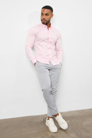 Muscle Fit Signature Shirt 2.0 in Pink - TAILORED ATHLETE - ROW