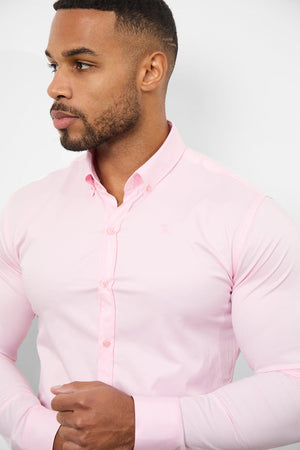 Muscle Fit Signature Shirt 2.0 in Pink - TAILORED ATHLETE - ROW