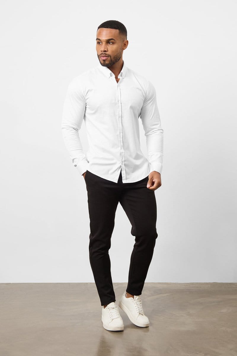 Muscle Fit Signature Shirt in White - Main Image