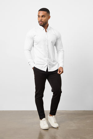 Muscle Fit Signature Shirt 2.0 in White - TAILORED ATHLETE - ROW