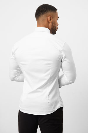 Muscle Fit Signature Shirt 2.0 in White - TAILORED ATHLETE - ROW