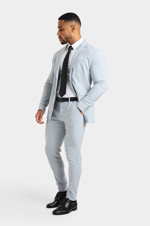 True Muscle Fit Tech Suit Jacket in Light Grey - TAILORED ATHLETE - ROW