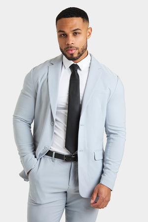 True Muscle Fit Tech Suit Jacket in Light Grey - TAILORED ATHLETE - ROW