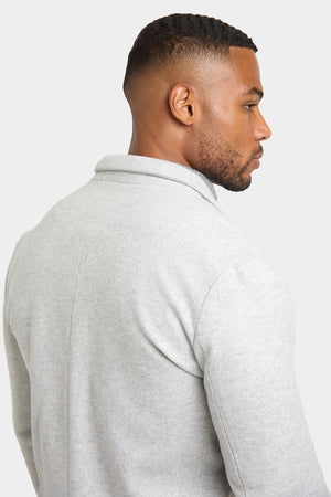 Single Breasted Overcoat in Pale Grey - TAILORED ATHLETE - ROW