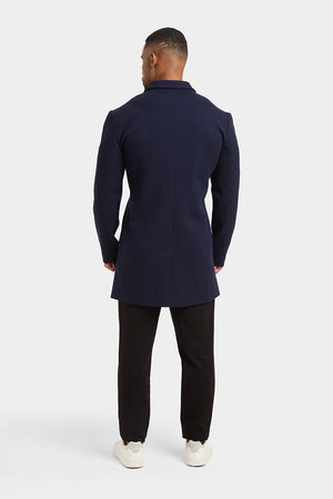 Single Breasted Overcoat in Navy - TAILORED ATHLETE - ROW