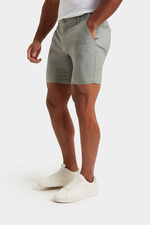 Linen-blend Shorts in Sage - TAILORED ATHLETE - ROW