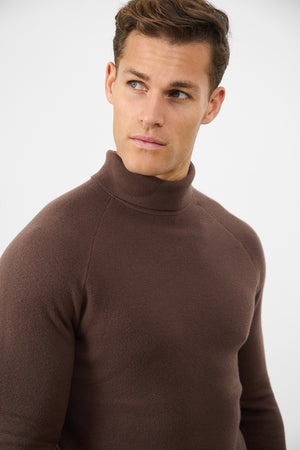 Supersoft Roll Neck in Dark Mink - TAILORED ATHLETE - ROW