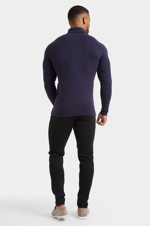 Supersoft Roll Neck in Navy - TAILORED ATHLETE - ROW