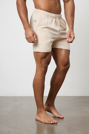 Plain Swim Short in Stone - TAILORED ATHLETE - ROW