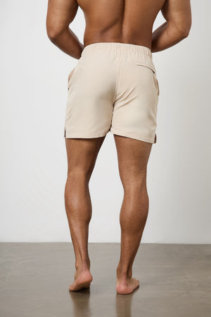 Plain Swim Short in Stone - TAILORED ATHLETE - ROW