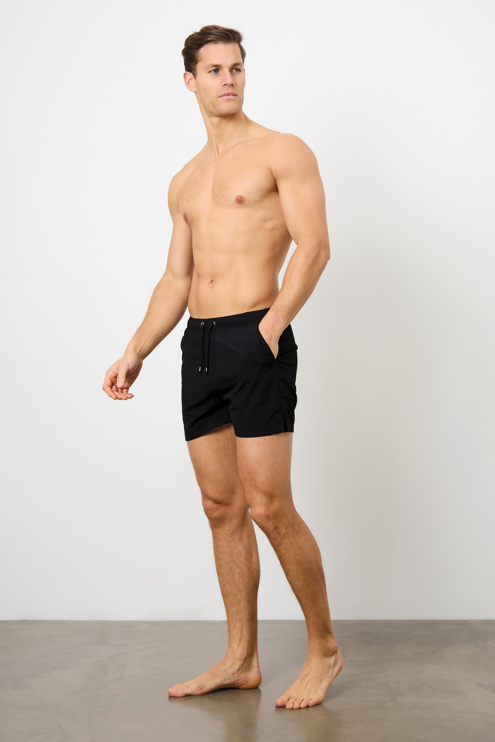 Plain Swim Short in Black - TAILORED ATHLETE - ROW