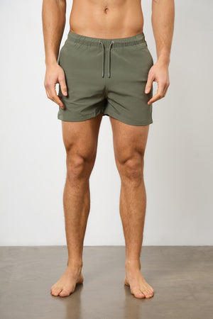 Plain Swim Short in Khaki - TAILORED ATHLETE - ROW