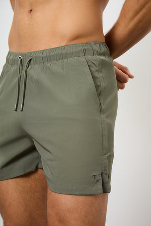 Plain Swim Short in Khaki - TAILORED ATHLETE - ROW