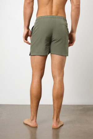 Plain Swim Short in Khaki - TAILORED ATHLETE - ROW