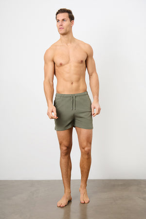 Plain Swim Short in Khaki - TAILORED ATHLETE - ROW