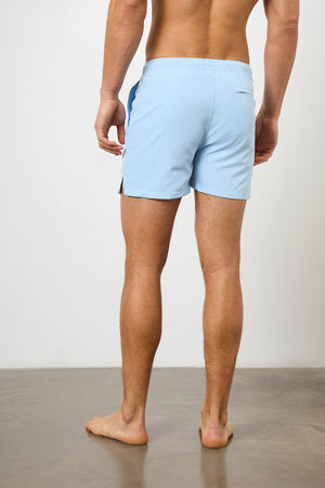 Plain Swim Short in Soft Blue - Longer Length - TAILORED ATHLETE - ROW