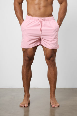 Plain Swim Short in Pale Pink - TAILORED ATHLETE - ROW