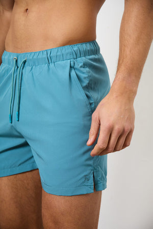 Plain Swim Short in Teal - TAILORED ATHLETE - ROW