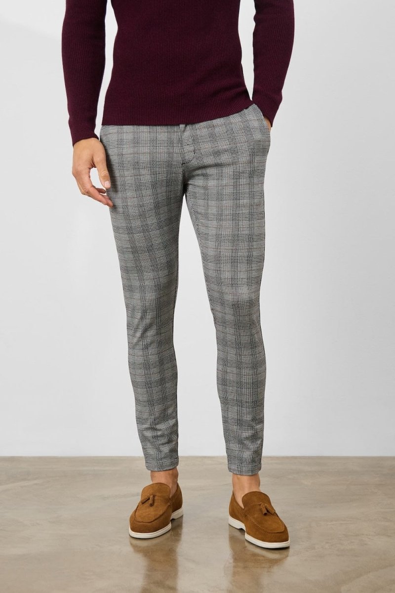 Heritage Check Trousers in Black - TAILORED ATHLETE - ROW