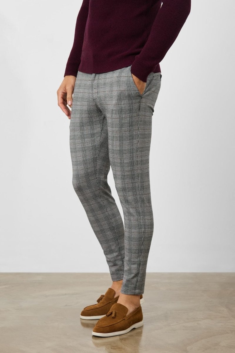 Heritage Check Trousers in Black - TAILORED ATHLETE - ROW