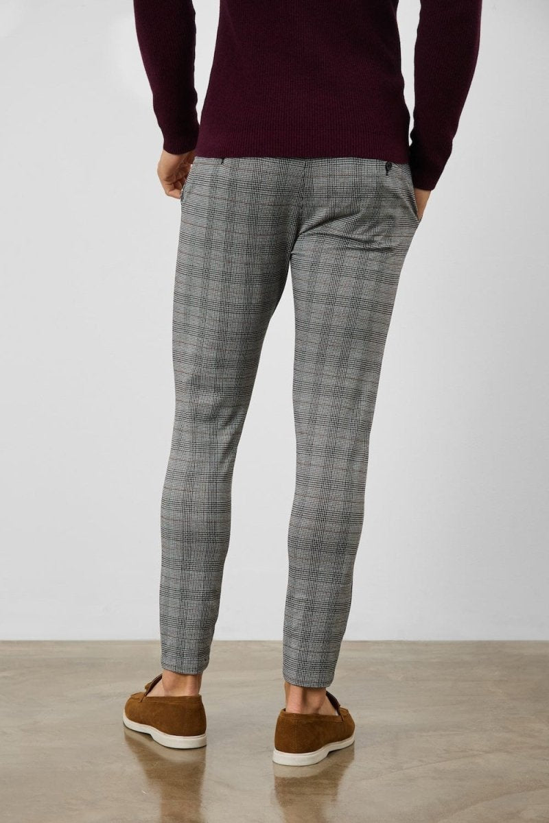 Heritage Check Trousers in Black - TAILORED ATHLETE - ROW