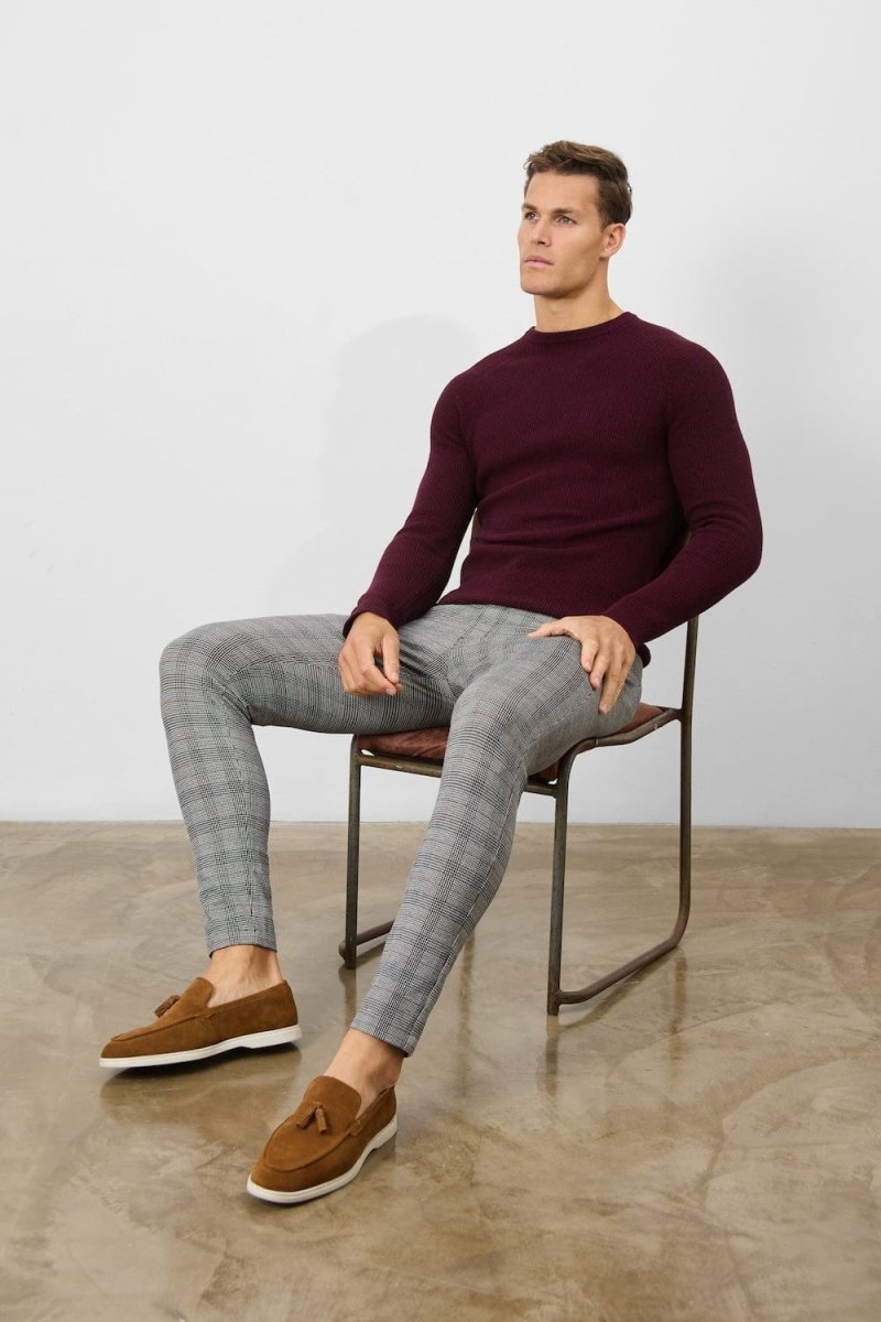 Heritage Check Trousers in Black - TAILORED ATHLETE - ROW