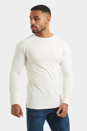 Textured Fashion T-Shirt in Ecru