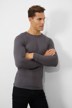 Textured Fashion T-Shirt in Battleship - TAILORED ATHLETE - ROW