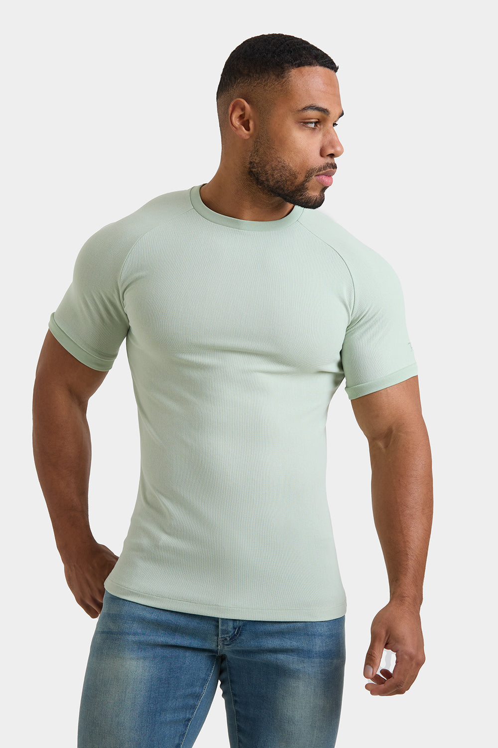 Textured Fashion T-Shirt in Mint - TAILORED ATHLETE - ROW