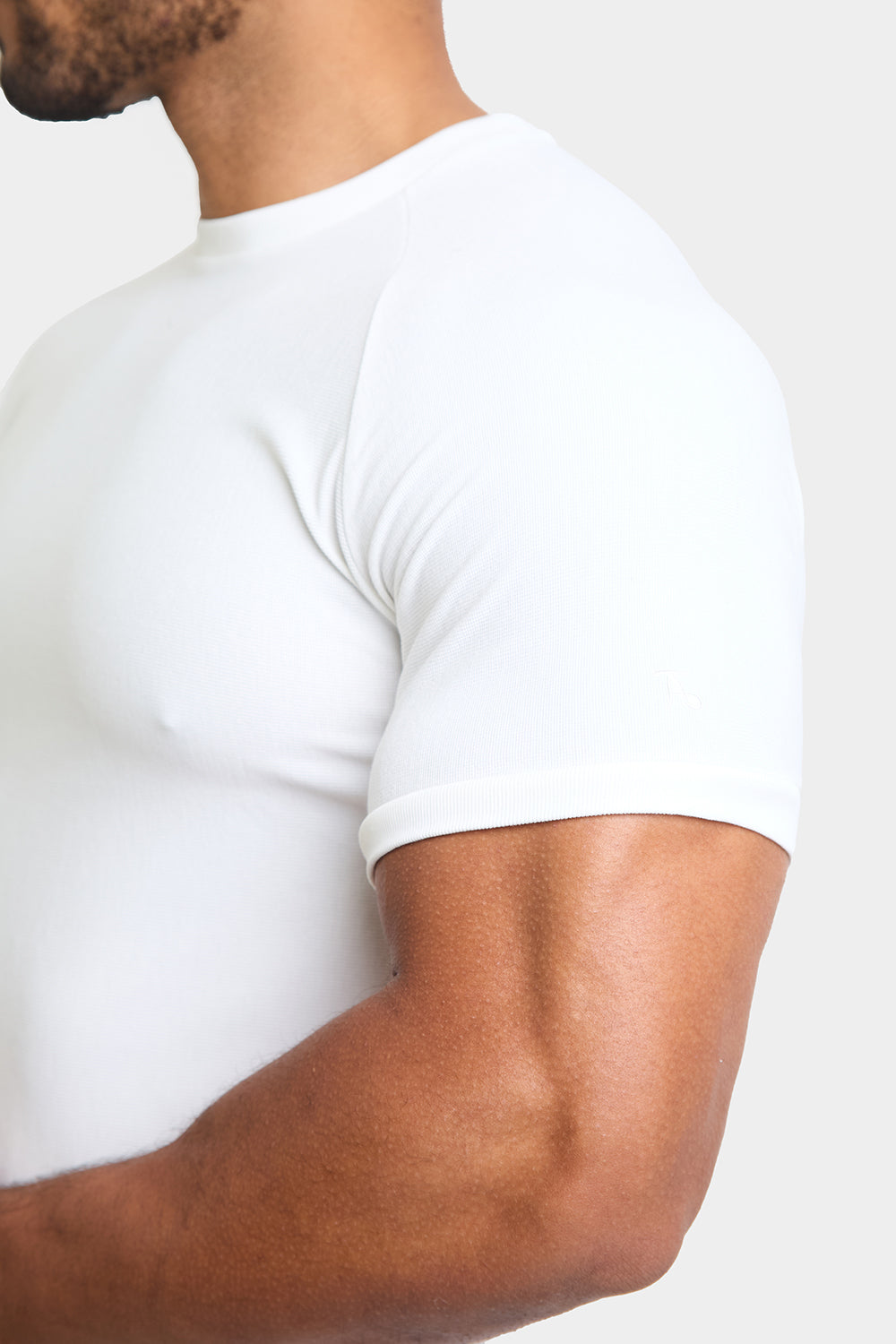 Textured Fashion T-Shirt in White - TAILORED ATHLETE - ROW