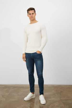 Textured Fashion T-Shirt in Winter White - TAILORED ATHLETE - ROW