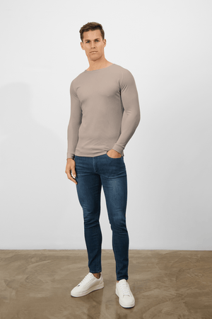 Textured Fashion T-Shirt in Neutral - TAILORED ATHLETE - ROW