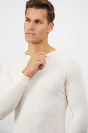 Textured Fashion T-Shirt in Winter White - TAILORED ATHLETE - ROW