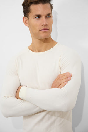 Textured Fashion T-Shirt in Winter White - TAILORED ATHLETE - ROW