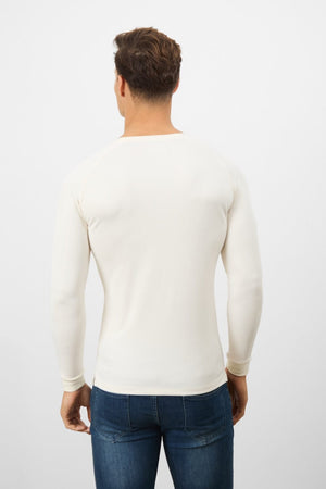 Textured Fashion T-Shirt in Winter White - TAILORED ATHLETE - ROW