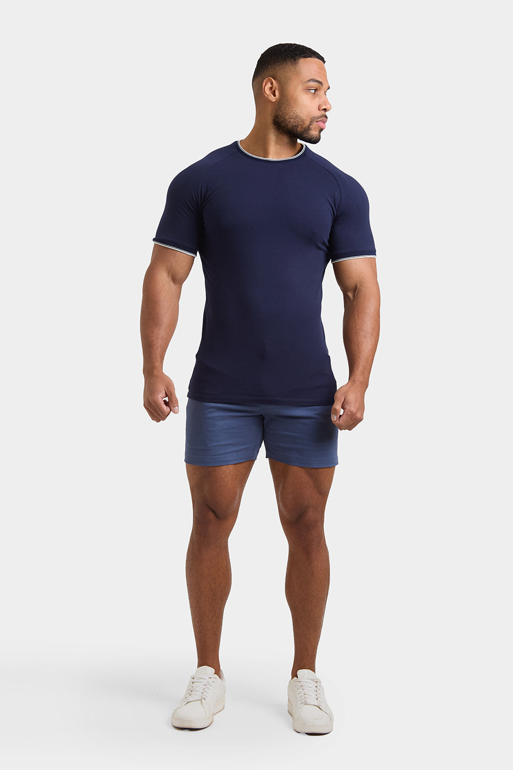 Tipped T-Shirt in Navy - TAILORED ATHLETE - ROW