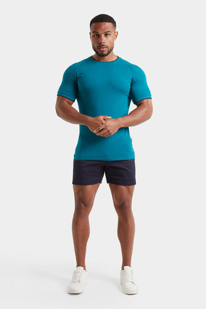 Tipped T-shirt in Peacock - TAILORED ATHLETE - ROW