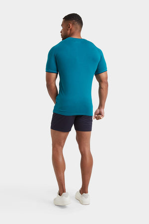 Tipped T-shirt in Peacock - TAILORED ATHLETE - ROW