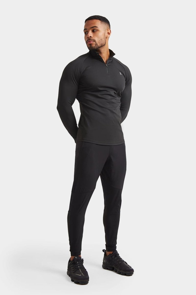 Training Quarter Zip in Black - TAILORED ATHLETE - ROW