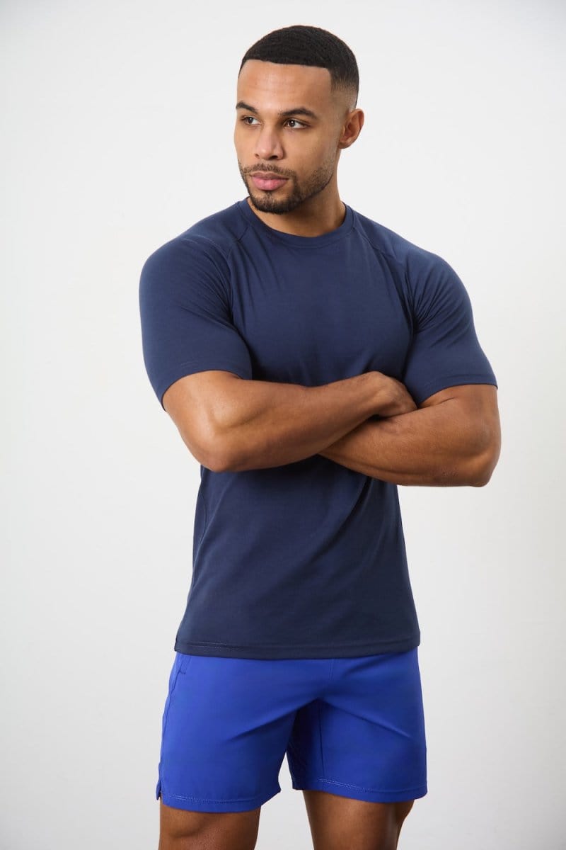 5 Pack Essential Training Top in Black/ Charcoal/ White/ Navy/ Slate Blue - TAILORED ATHLETE - ROW