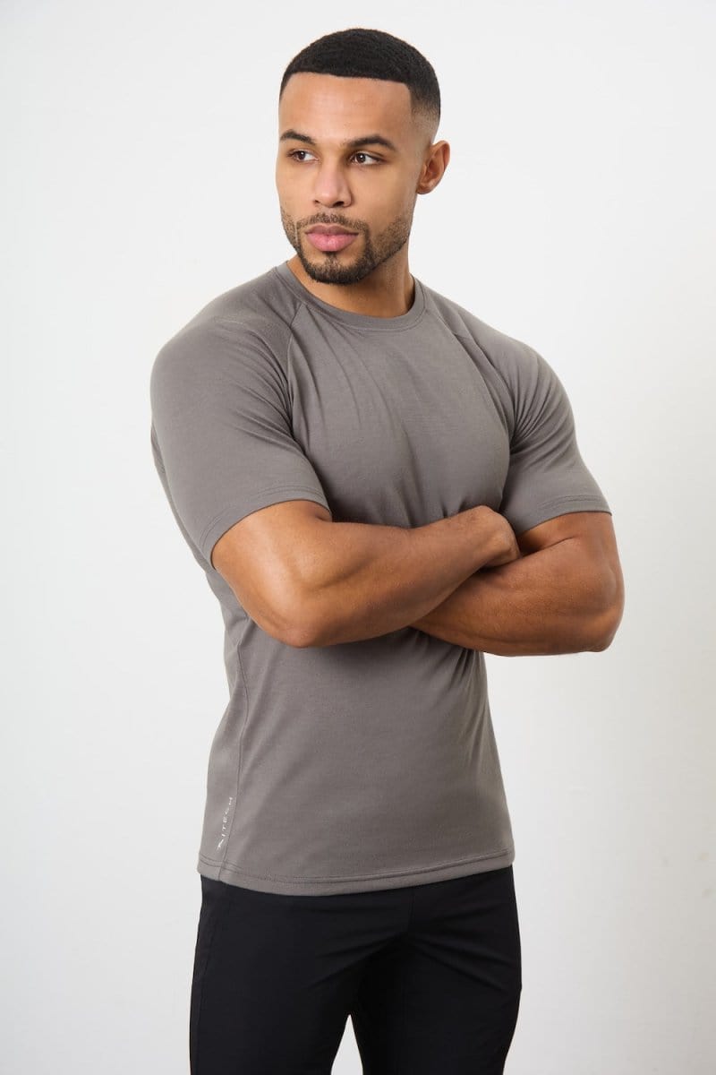 3 Pack Essential Training Top in Black/ Khaki/ Charcoal - TAILORED ATHLETE - ROW